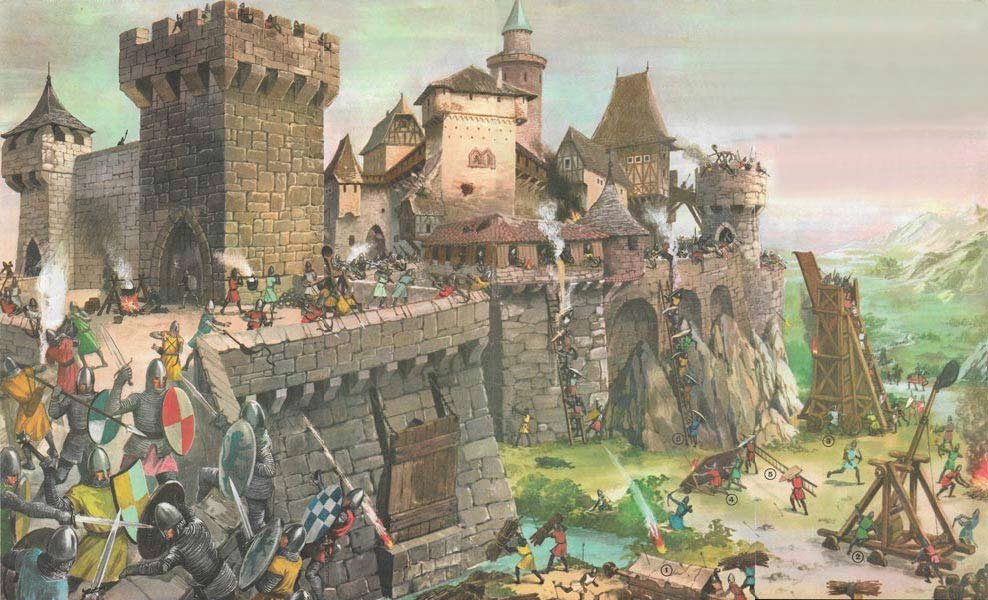 Рисунок на тему нападение на замок фото