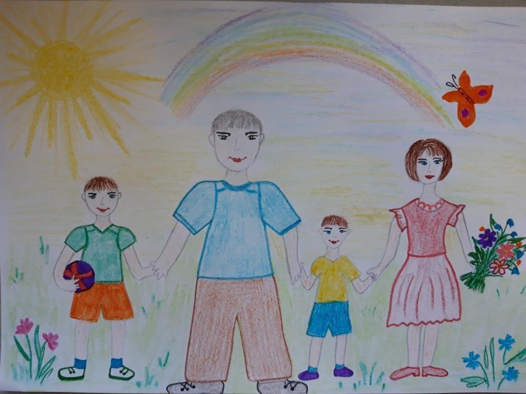 Рисунок на тему наша дружная семья в садик фото