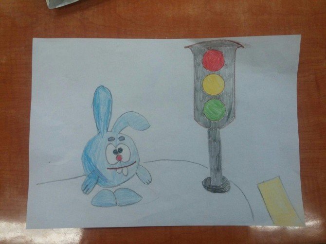 Рисунок на тему наши друзья светофор и дорожные знаки фото