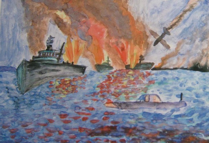 Рисунок на тему огненный сталинград фото