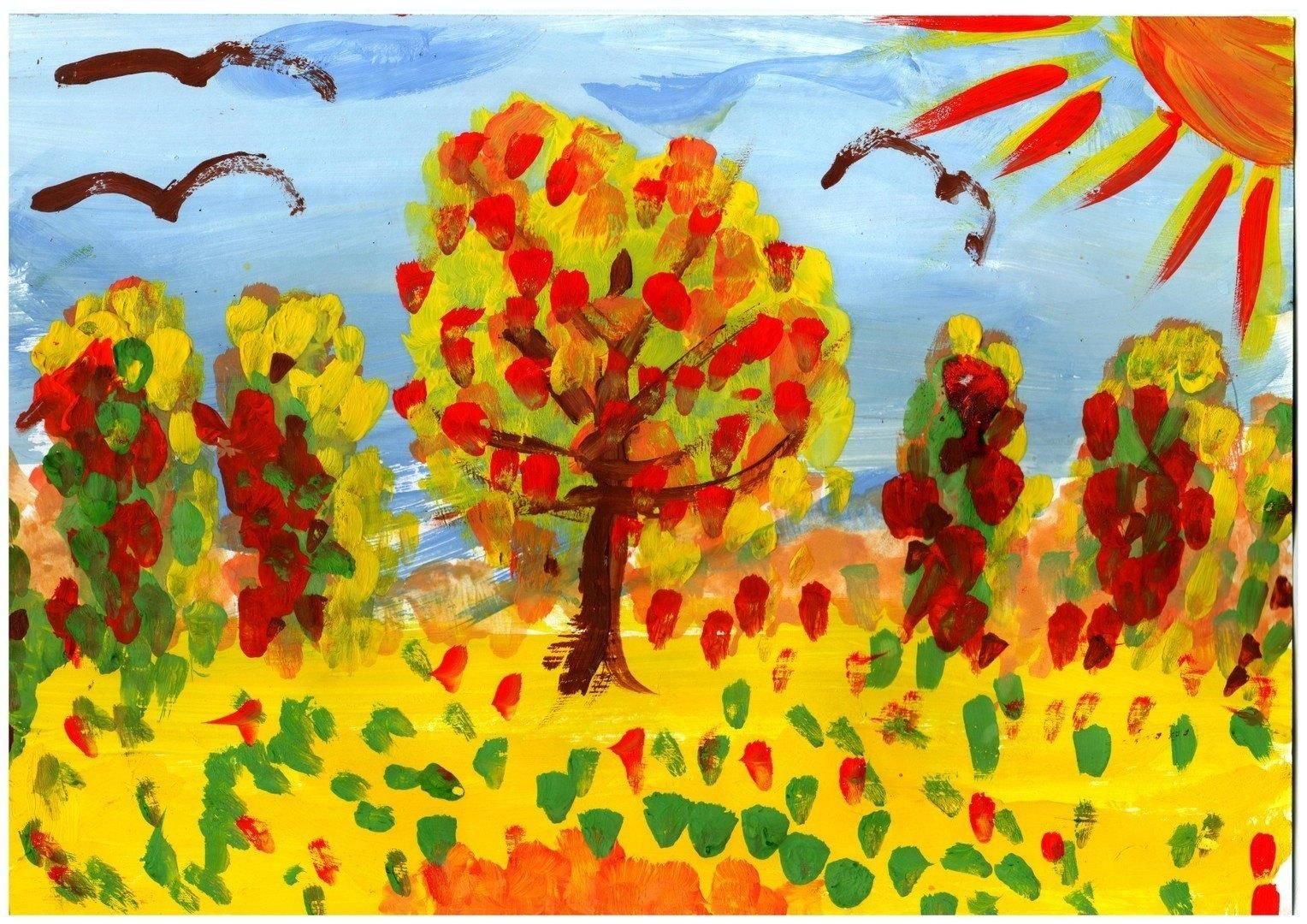 Рисунок на тему осень фото