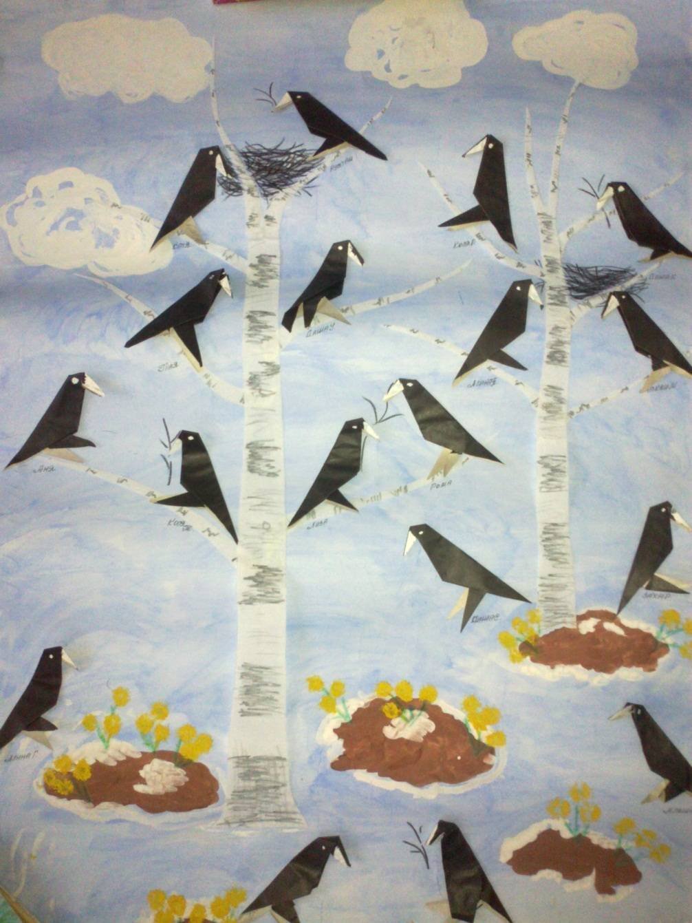 Рисунок на тему перелетные птицы фото