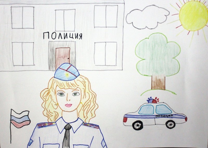 Рисунок на тему полицейский фото