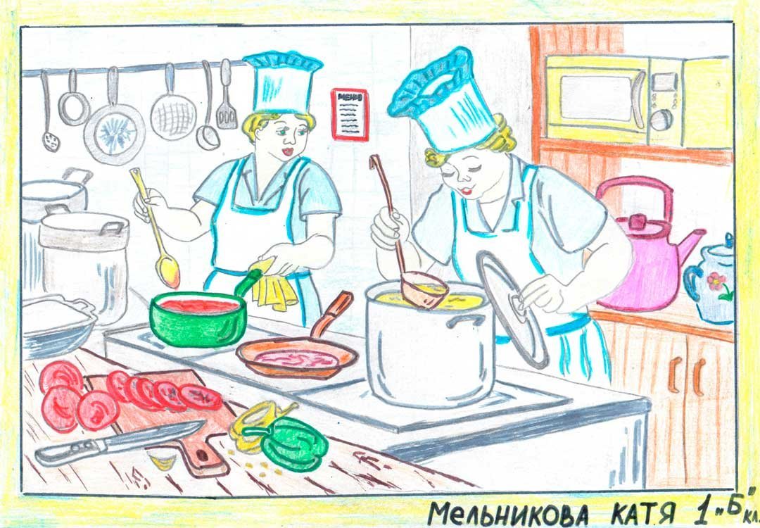 Рисунок на тему повар фото