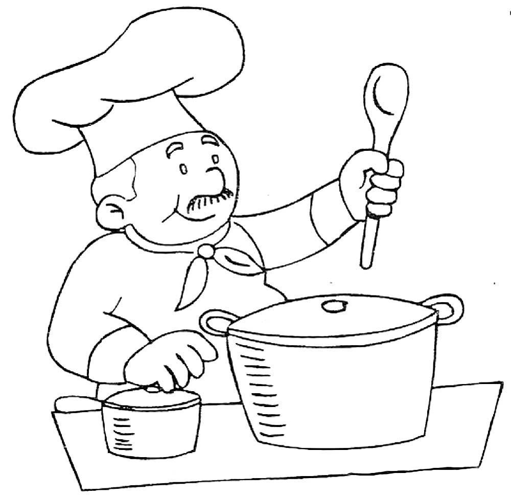Рисунок на тему повар кондитер простым карандашом фото