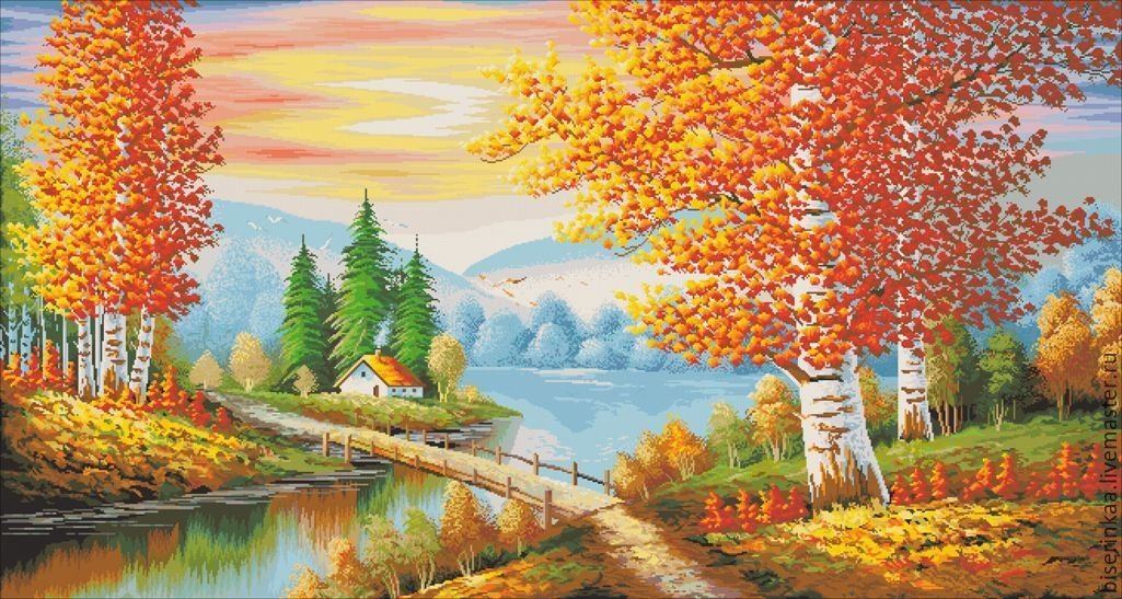 Рисунок на тему разноцветная осень фото