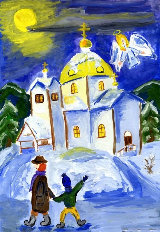 Рисунок на тему рождественская сказка фото