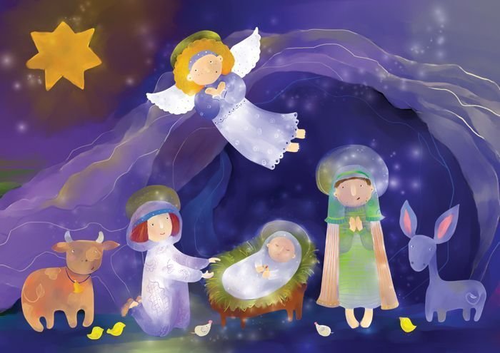 Рисунок на тему рождество христово фото