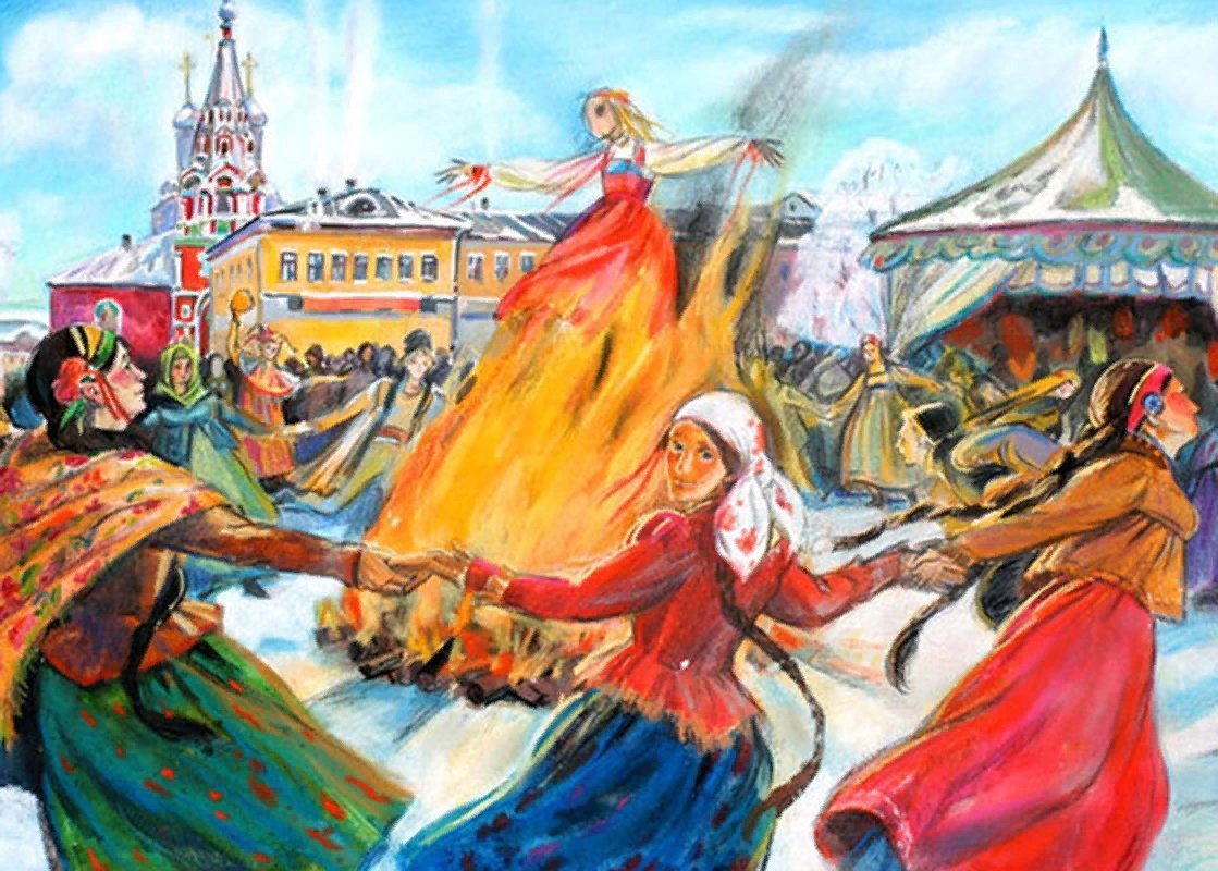 Рисунок на тему русско народные праздники фото