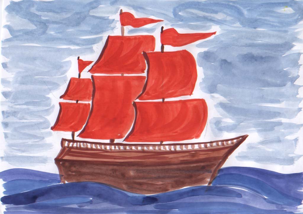 Рисунок на тему школьный корабль фото