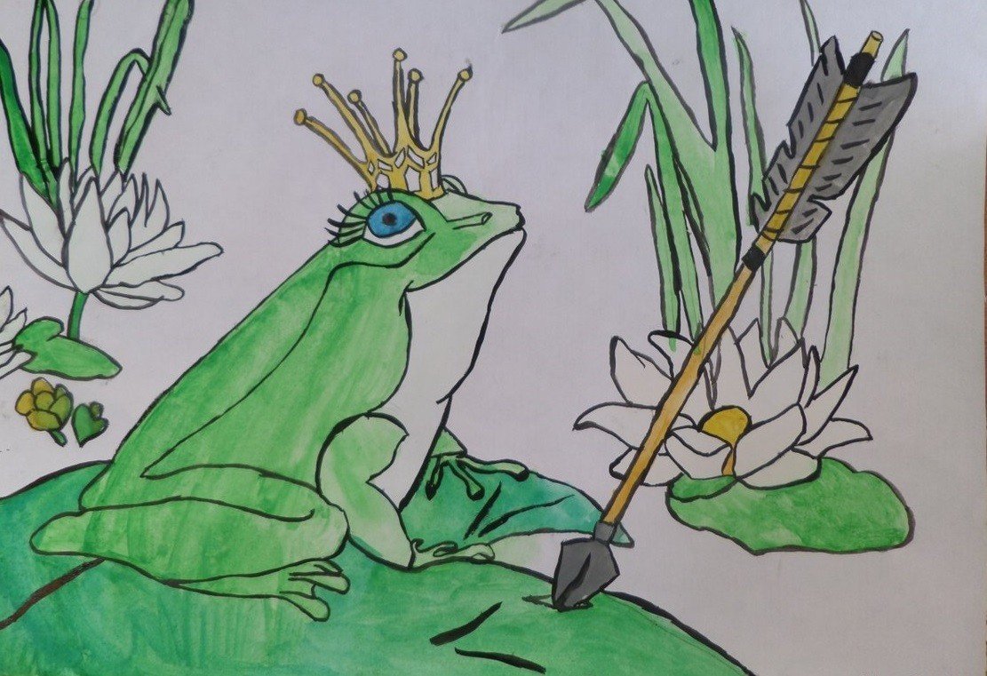 Рисунок на тему сказки царевна лягушка фото