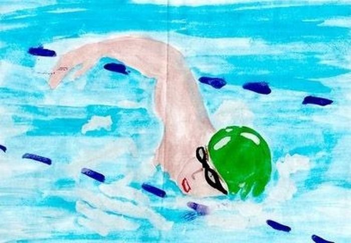 Рисунок на тему спорт плавание фото