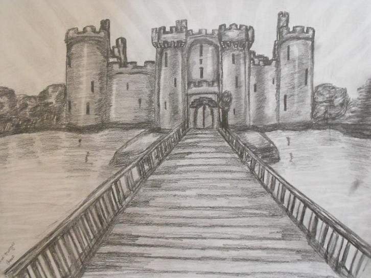 Рисунок на тему средневековый замок фото