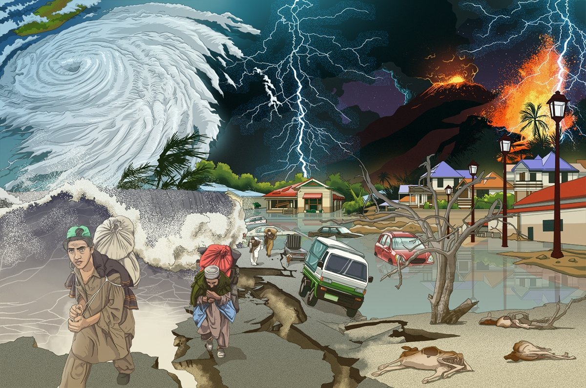 Рисунок на тему цунами фото