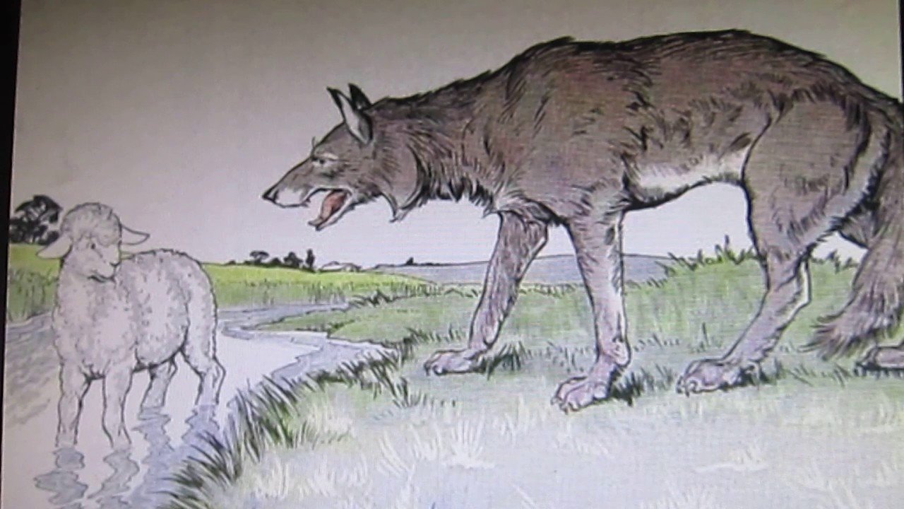 Рисунок на тему волк и ягненок фото