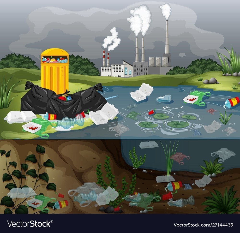 Рисунок на тему загрязнение окружающей среды фото