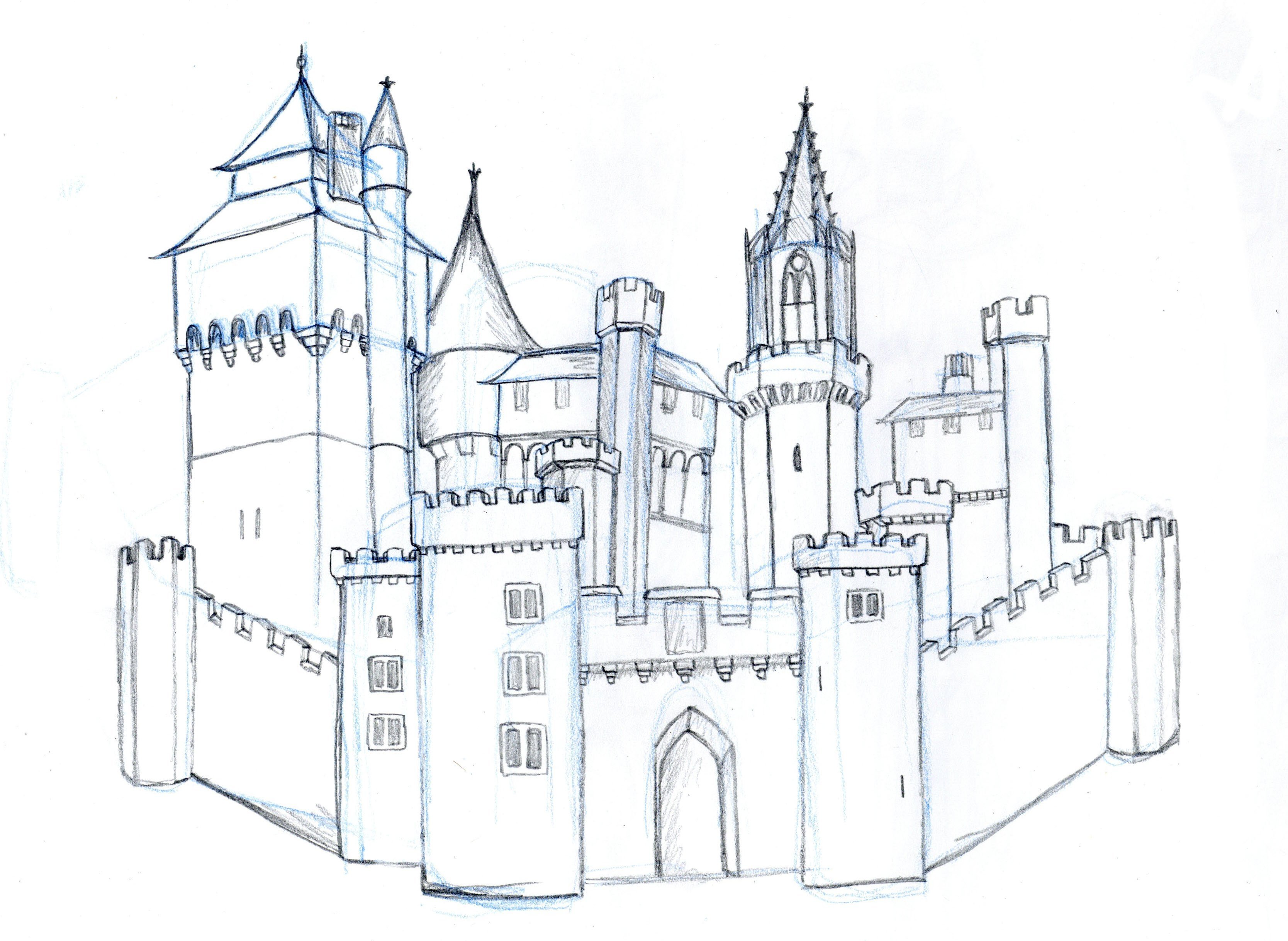 Рисунок на тему замок феодала фото
