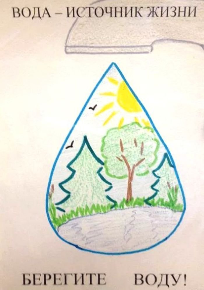 Рисунок на тему защитим воду фото