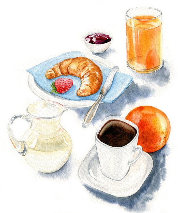 Рисунок на тему завтрак фото