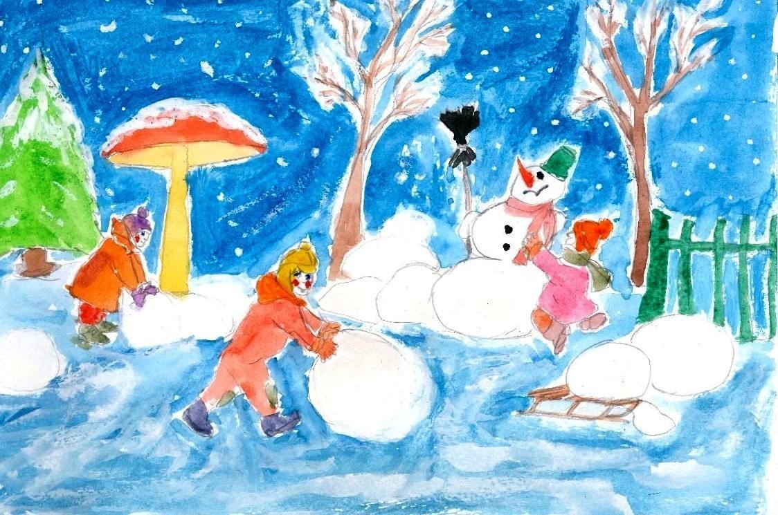 Рисунок на тему зима зимушка зима фото