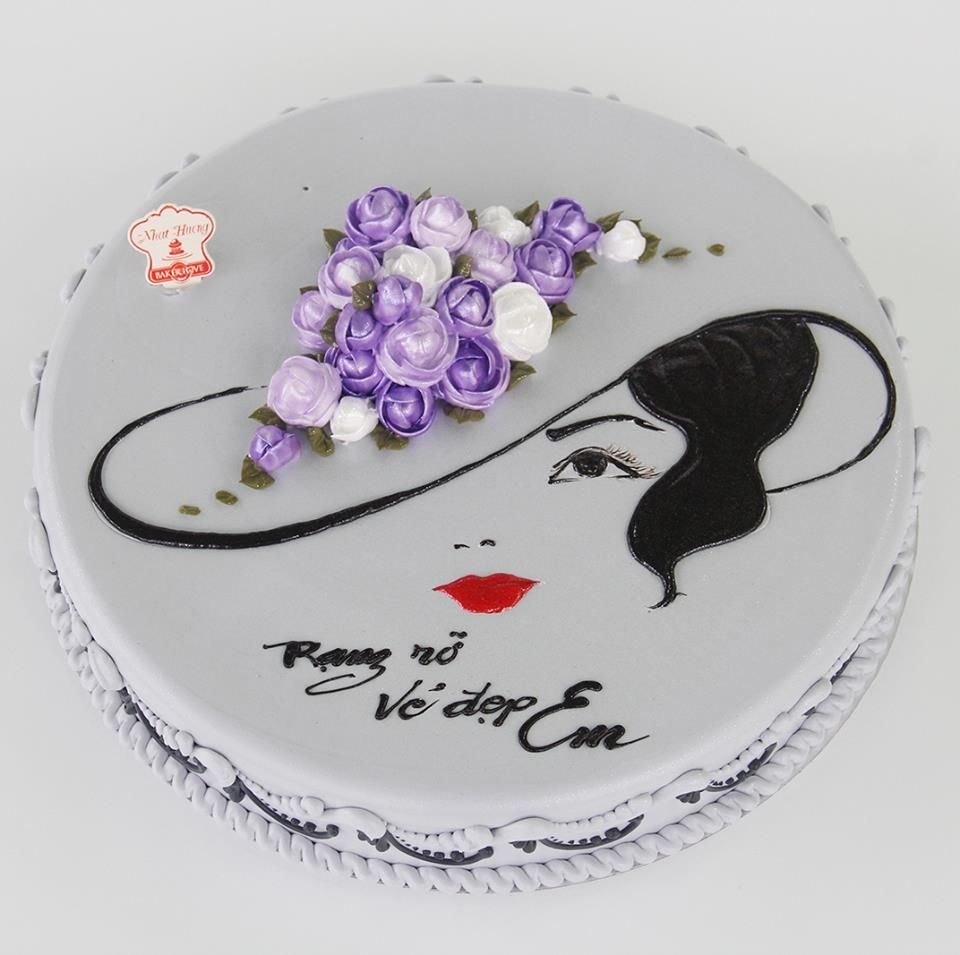 Рисунок на торт для женщины на день рождения фото