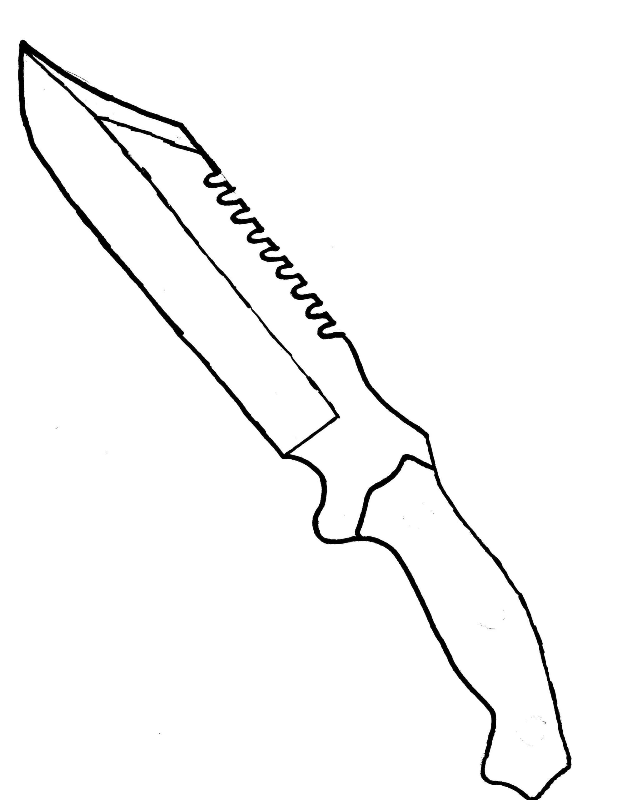Рисунок ножа для начинающих фото