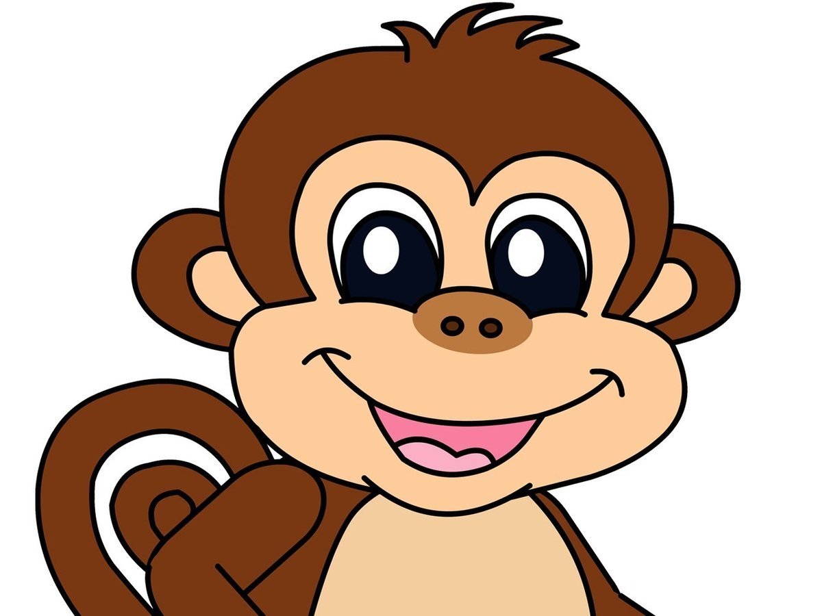 Рисунок обезьяна детский фото