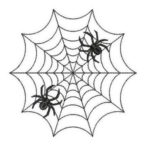 Рисунок паука на паутине трафарет фото