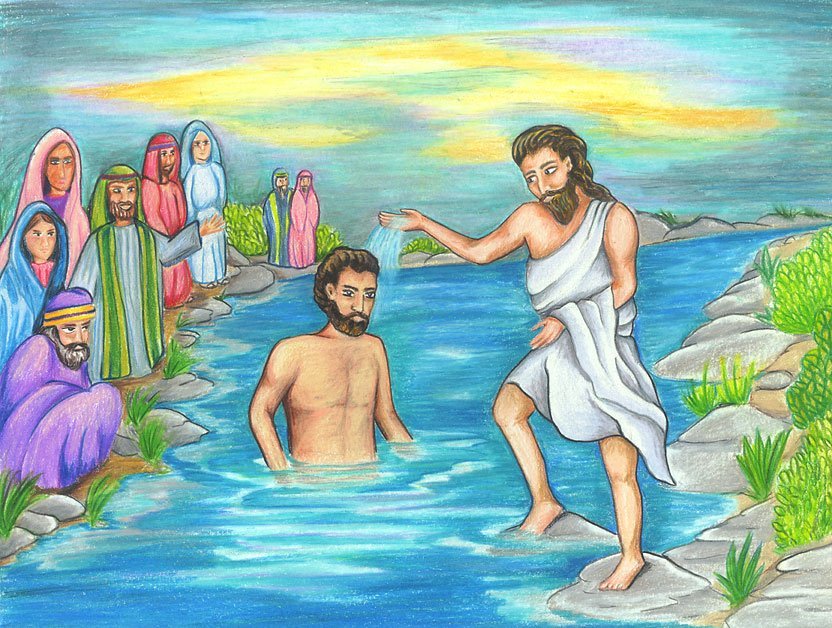 Рисунок по теме крещение господне фото