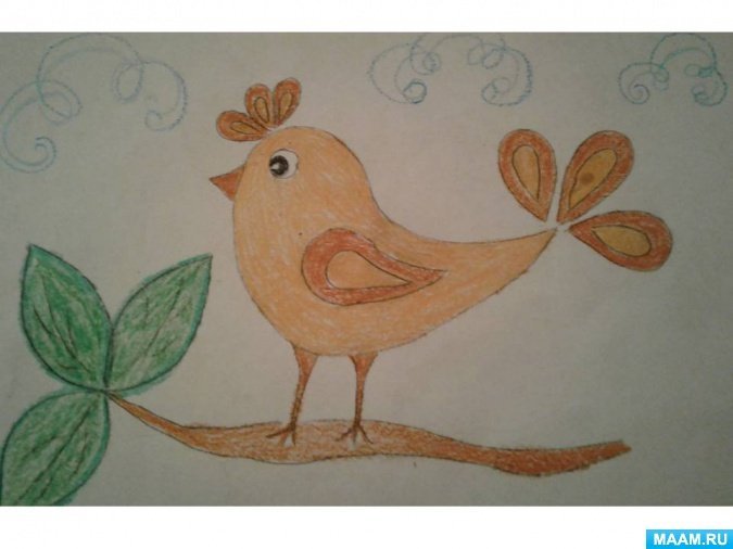 Рисунок птицы детский сад фото