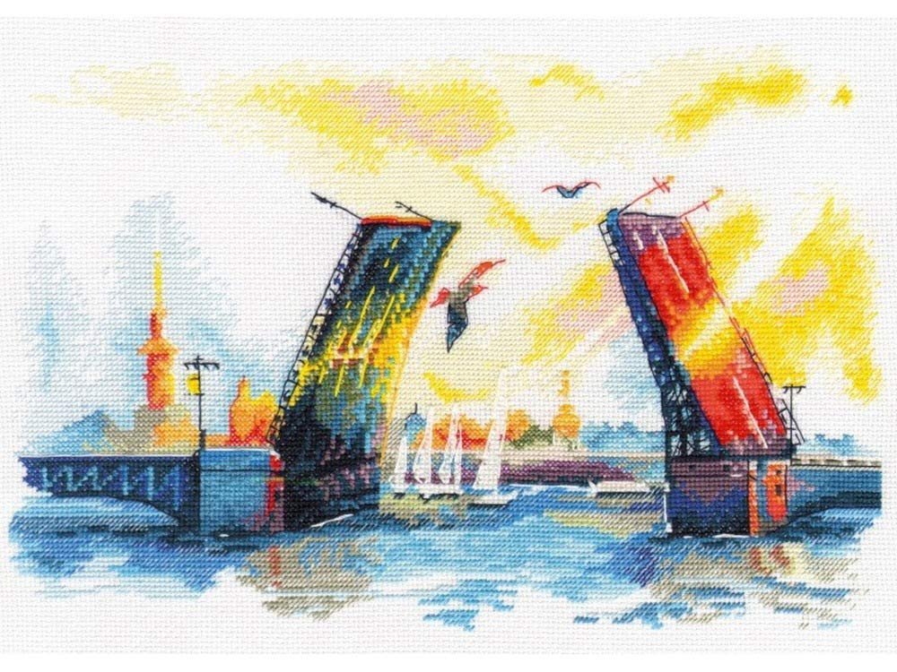 Рисунок разводных мостов в санкт петербурге детские фото