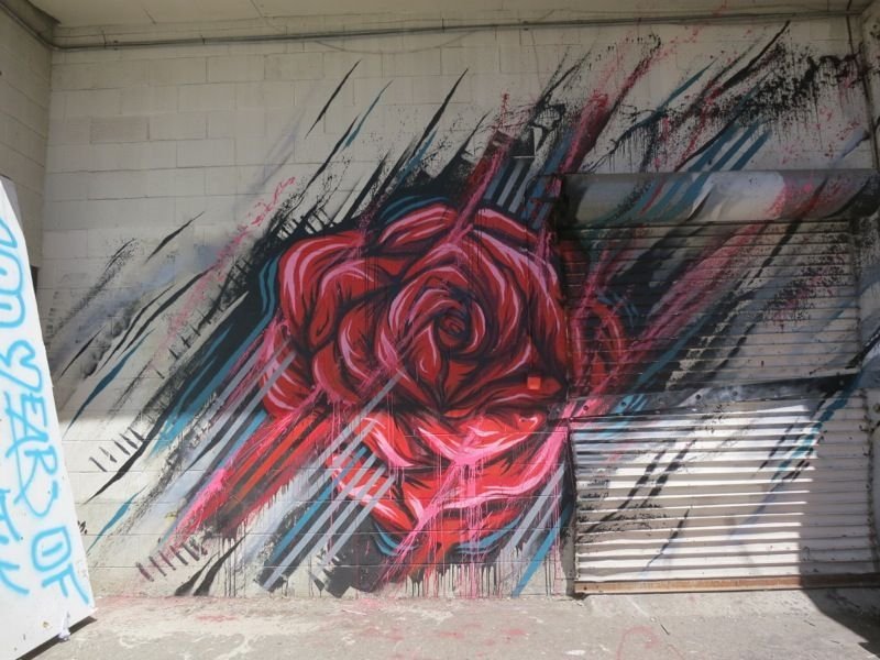 Рисунок роза граффити фото