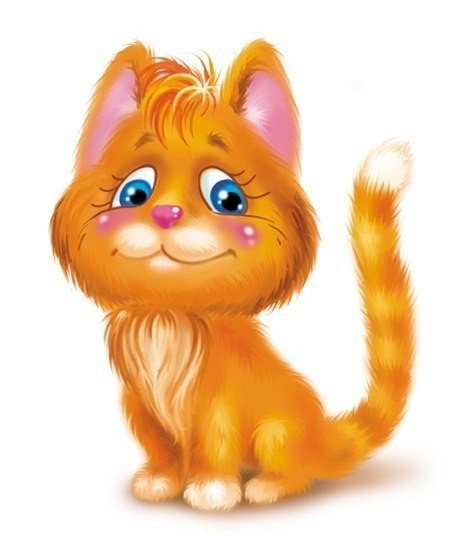 Рисунок рыжий кот детский фото