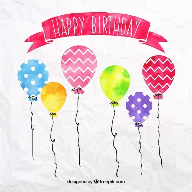 Рисунок шарики воздушные с днем рождения фото