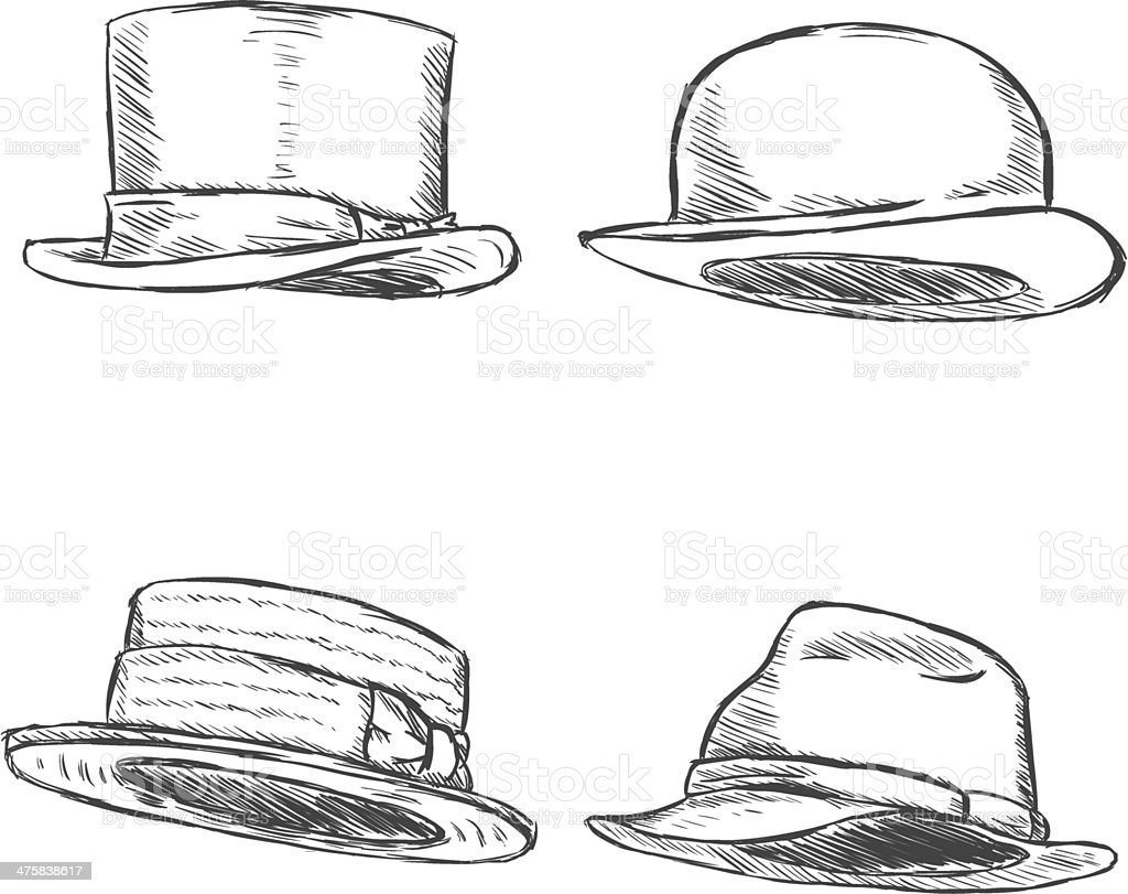 Рисунок шляпа для начинающих фото
