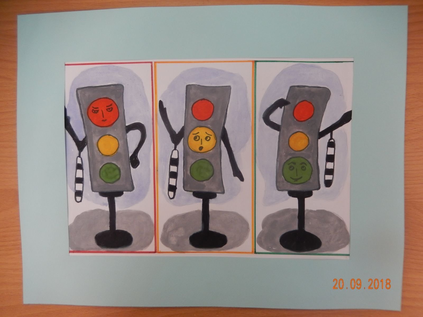 Рисунок светофора для детей в детском саду фото