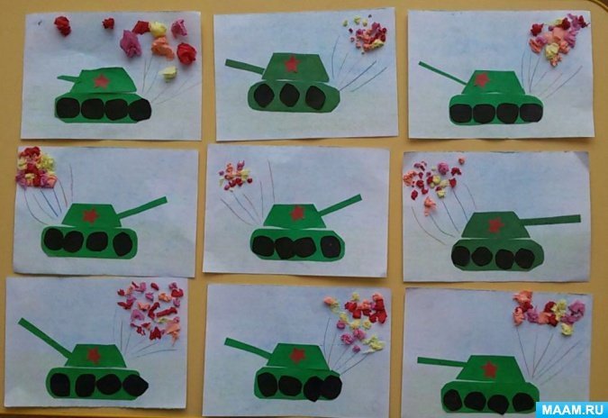 Рисунок танк в детский сад фото