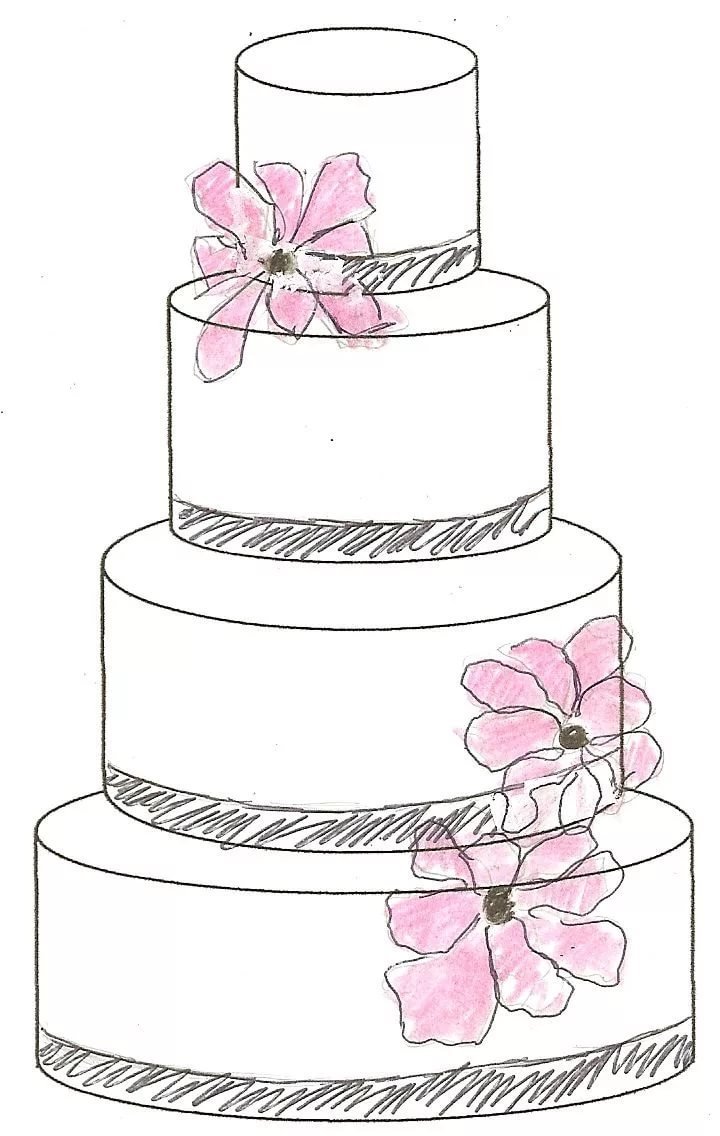 Рисунок торта маме на день рождения фото