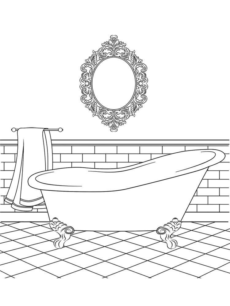 Рисунок трафаретом в ванной фото