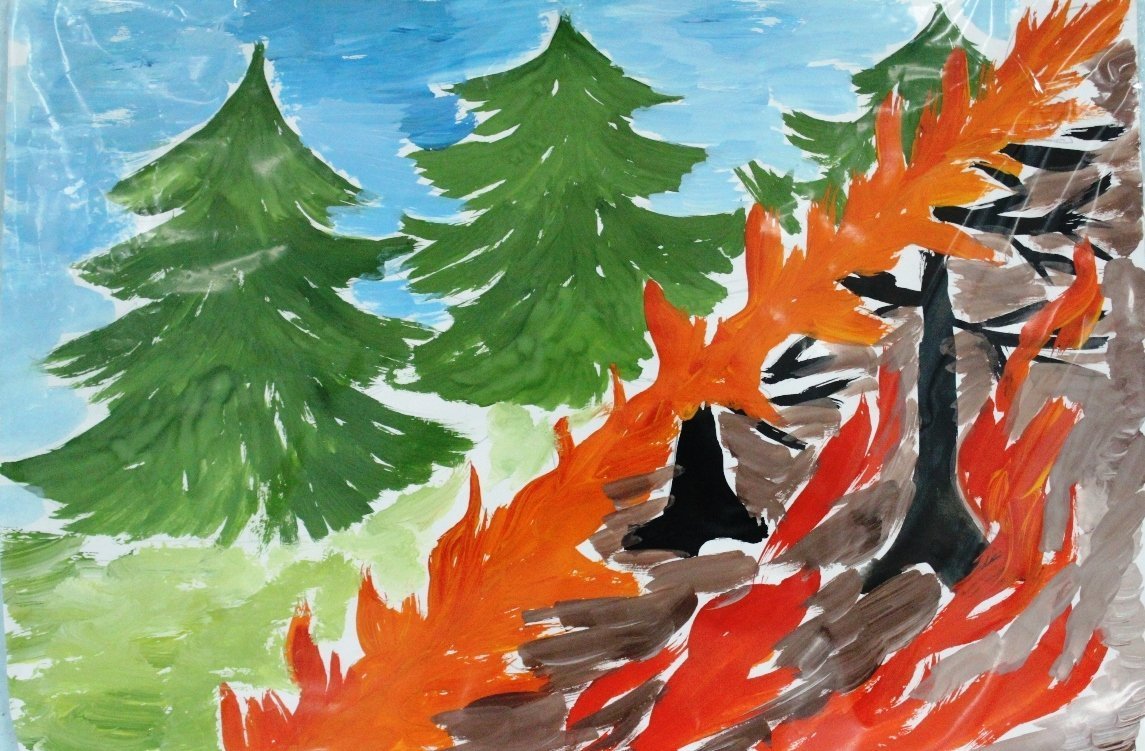 Рисунок в садик на тему огонь друг огонь враг фото