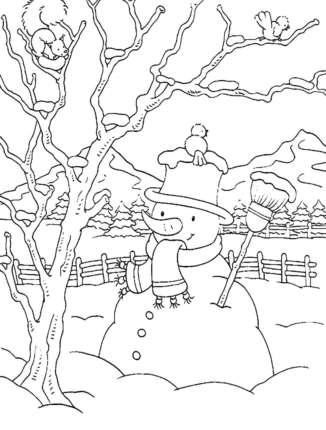 Рисунок зимушка зима эскиз фото