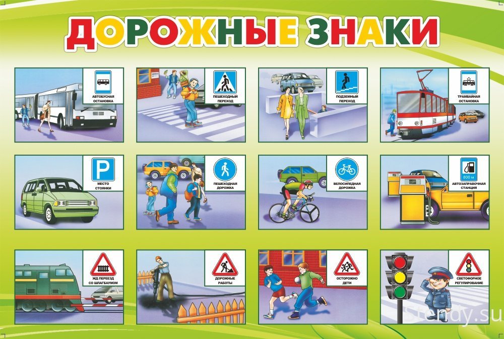 Рисунок знаки дорожного движения для детей в детском саду фото