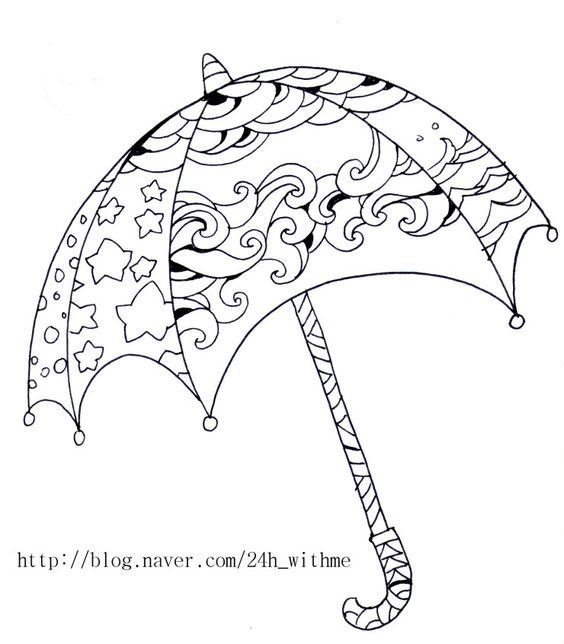 Рисунок зонтик с узорами фото