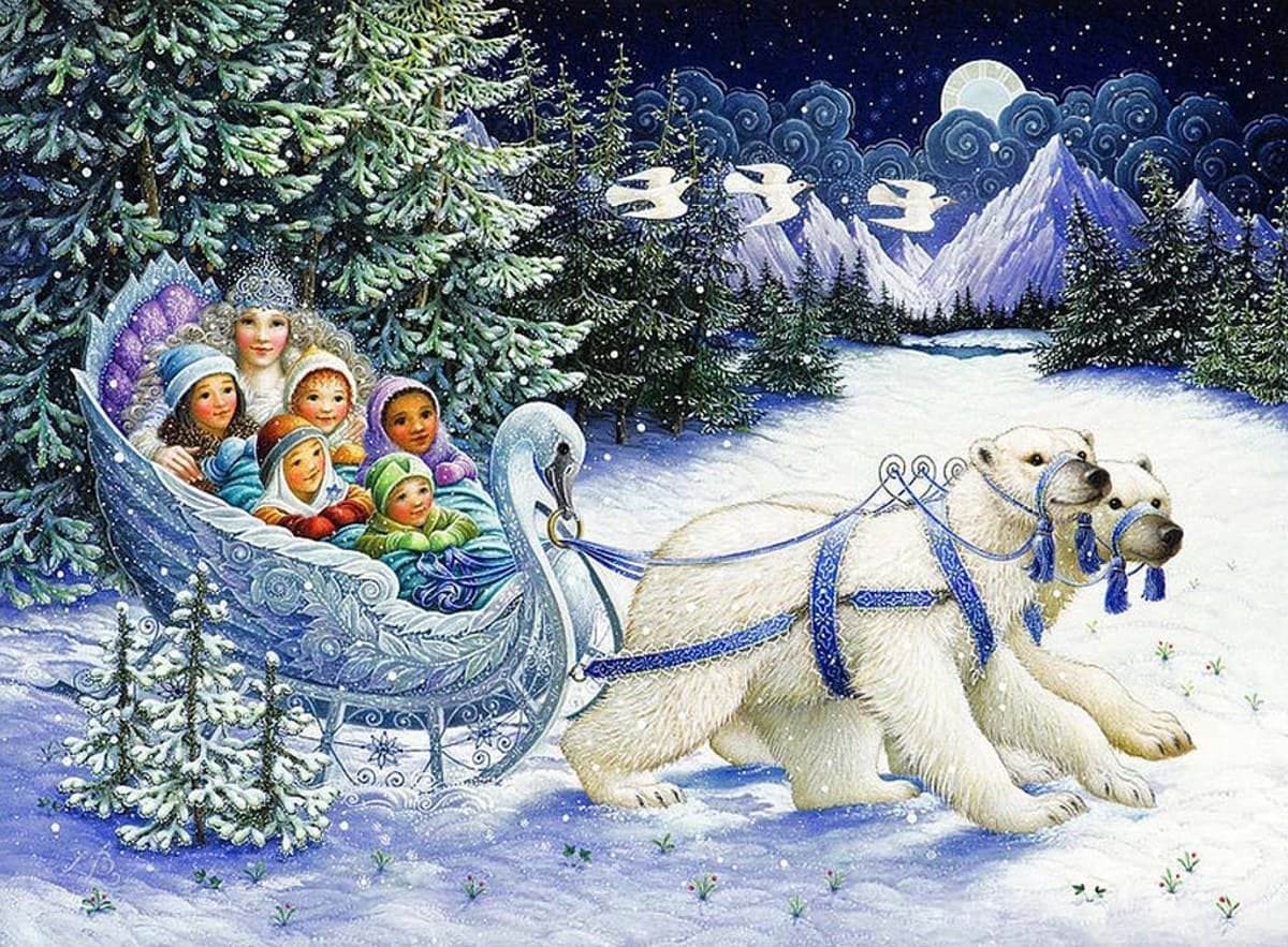 Рождественская сказка открытка фото