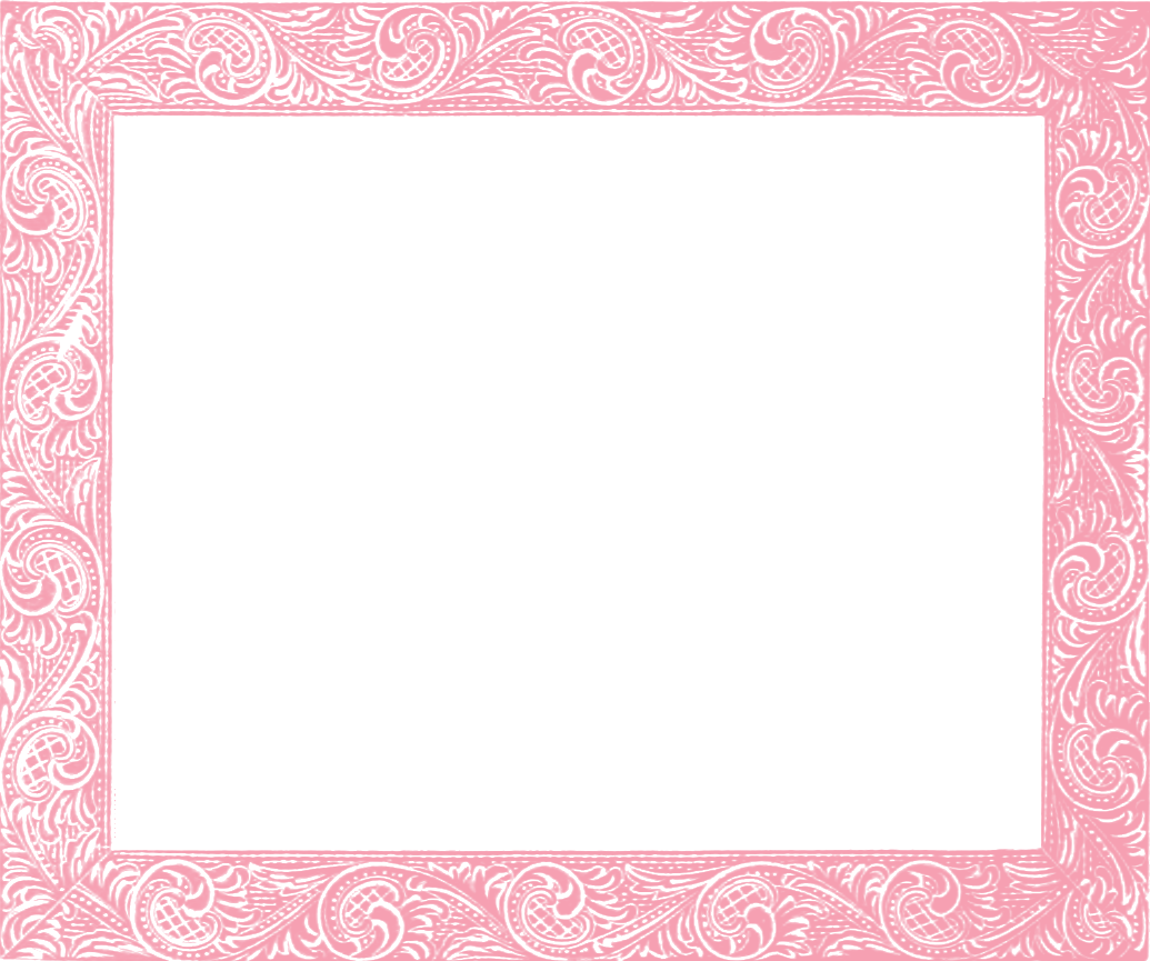 Розовая рамочка на прозрачном фоне фото