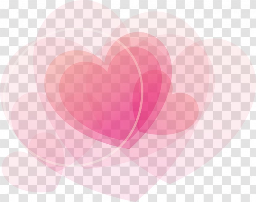 Розовое сердце на прозрачном фоне фото