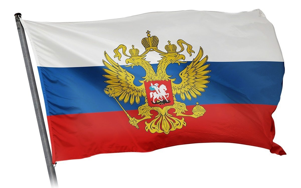 Русский флаг на прозрачном фоне фото