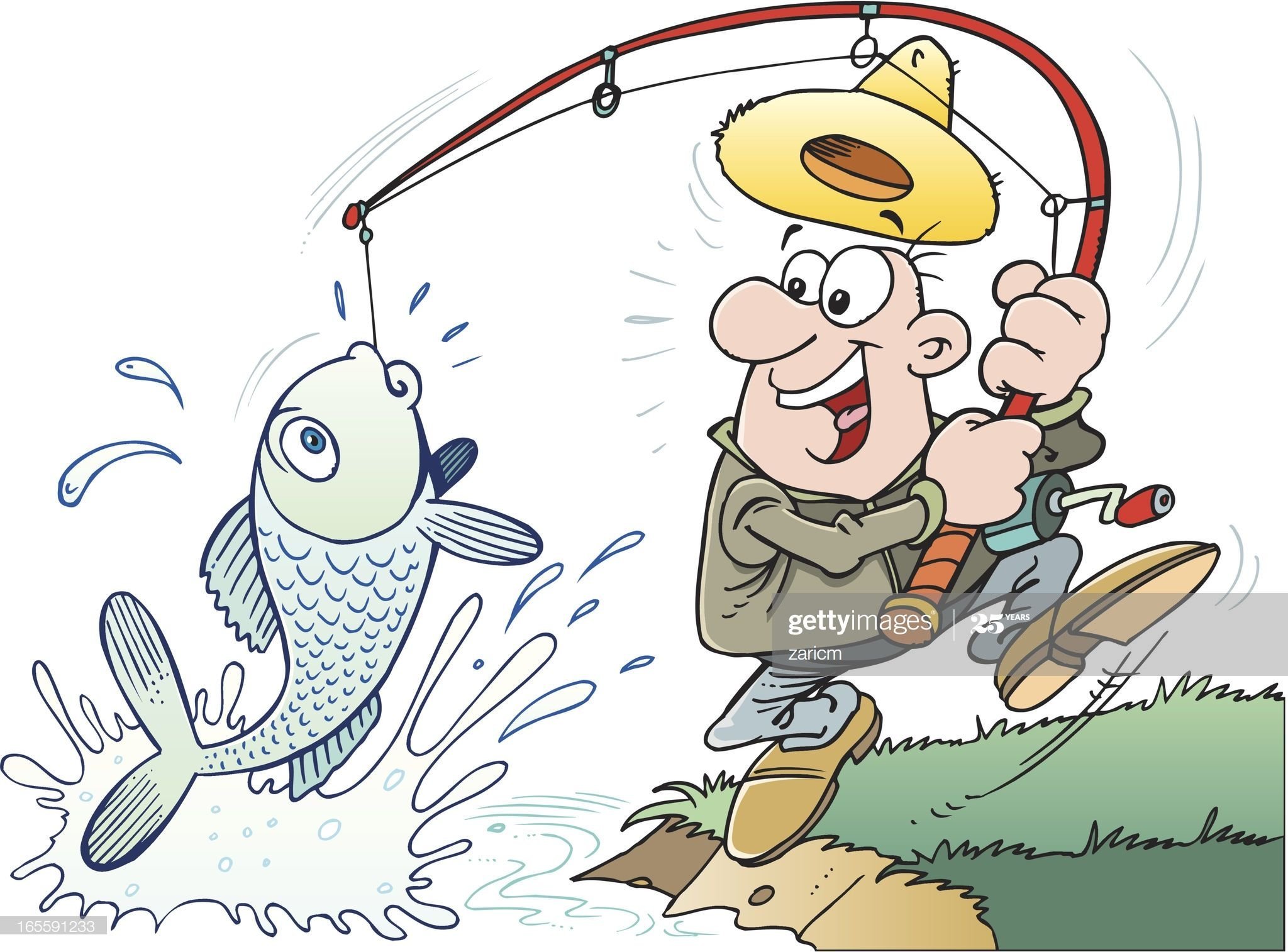 Рыбак с рыбой рисунок детский фото