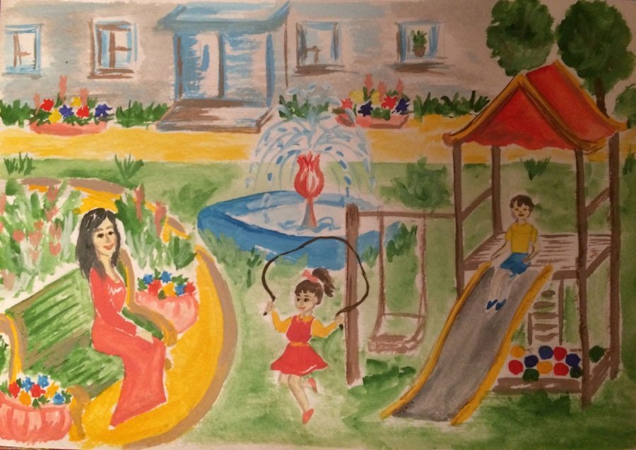 Счастливое детство детский сад рисунок фото