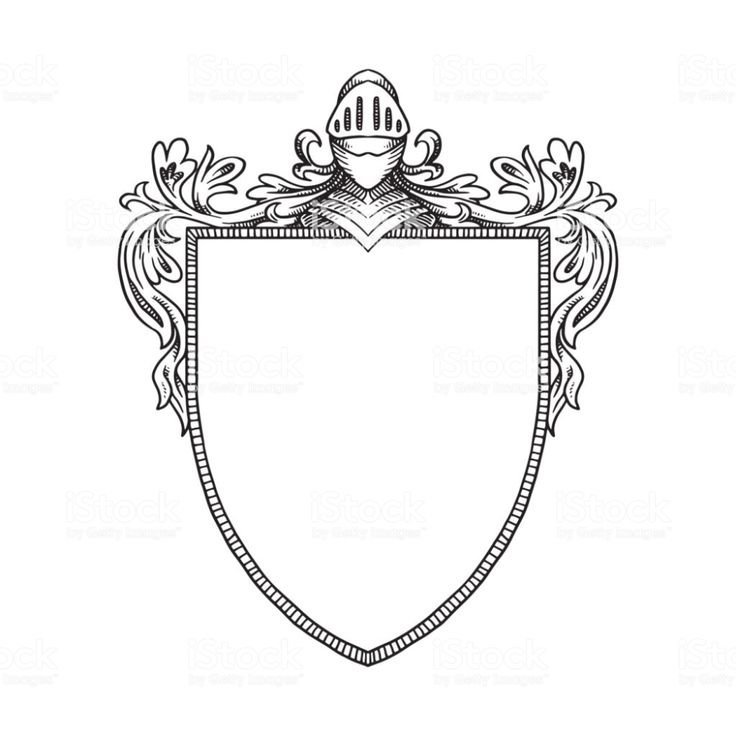 Щит герба на прозрачном фоне фото
